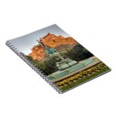 Edinburgh Castle Fountain Princes Street Gardens Notitieboek (Rechterzijde)