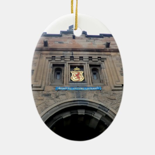Edinburgh Castle Gatehouse Keramisch Ornament (Achterkant)