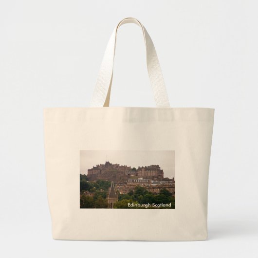 Edinburgh Castle in de Afstand Personaliseren Grote Tote Bag (Voorkant)