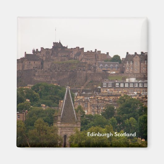 Edinburgh Castle in de Afstand Personaliseren Magneet (Voorkant)