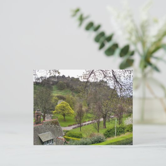 Edinburgh Castle in de lente Briefkaart (Staand voorkant)
