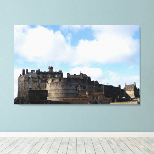 Edinburgh Castle in Schotland Canvas Afdruk (Insitu (Houten vloer))