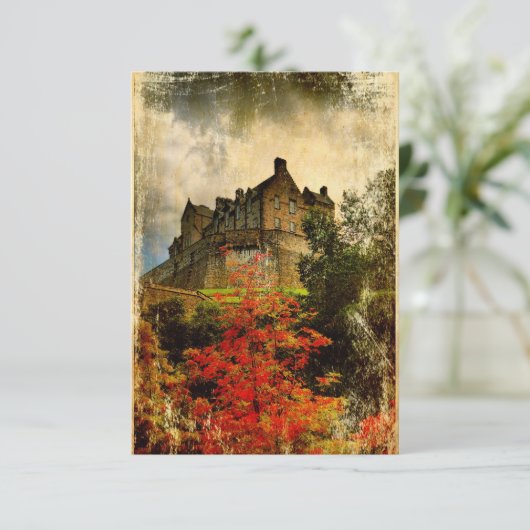 Edinburgh Castle Invite (klein) Kaart (Staand voorkant)