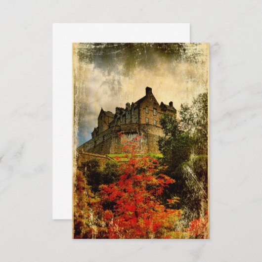 Edinburgh Castle Invite (klein) Kaart (Voorkant / Achterkant)