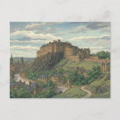 Edinburgh Castle Japanese Woodblock Print Briefkaart (Voorkant)