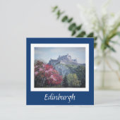 Edinburgh Castle-kaart voor fijne kunst door Pola. Feestdagenkaart (Staand voorkant)