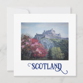 Edinburgh Castle-kaart voor fijne kunst door Pola. Feestdagenkaart (Voorkant)