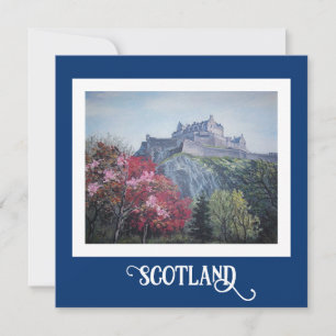 Edinburgh Castle-kaart voor fijne kunst door Pola. Feestdagenkaart