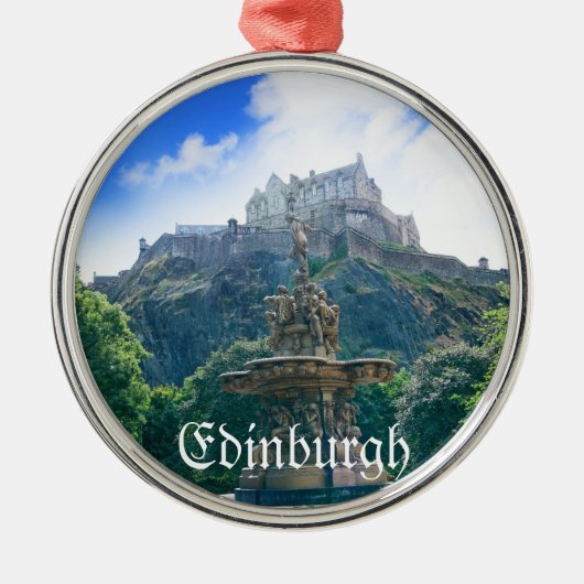 Edinburgh Castle past Product aan Metalen Ornament (Voorkant)