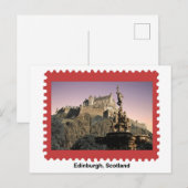 Edinburgh Castle Postage Stamp Briefkaart (Voorkant / Achterkant)