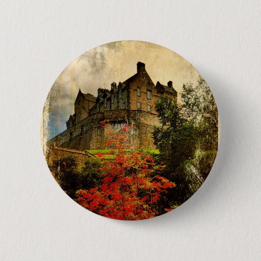 Edinburgh Castle Ronde Button 5,7 Cm (Voorkant)