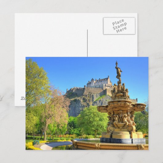 Edinburgh Castle, Schotland Briefkaart (Voorkant / Achterkant)