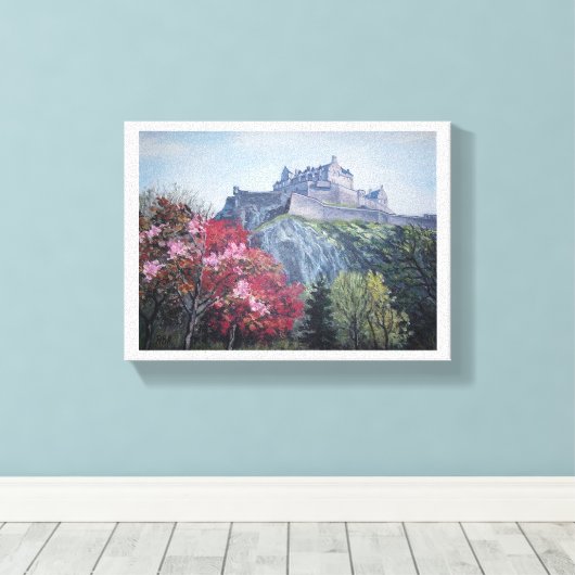 Edinburgh Castle, Schotland, door Pola.B.Alex Canvas Afdruk (Insitu (Houten vloer))