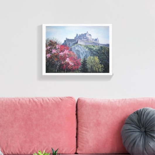 Edinburgh Castle, Schotland, door Pola.B.Alex Canvas Afdruk (Insitu (Woonkamer))