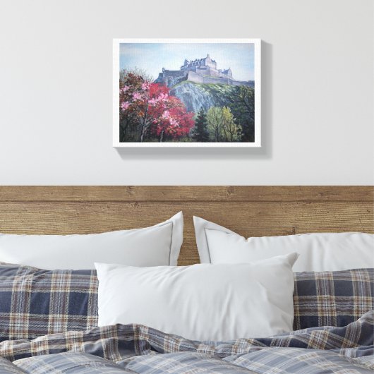 Edinburgh Castle, Schotland, door Pola.B.Alex Canvas Afdruk (Insitu (Slaapkamer))