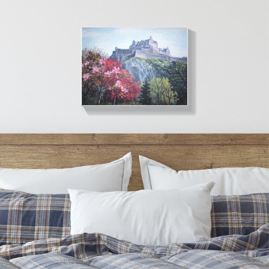 Edinburgh Castle, Schotland, door Pola.B.Alex Canvas Afdruk (Insitu (Slaapkamer))