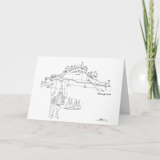 Edinburgh Castle, Schotland Kaart (Voorkant)