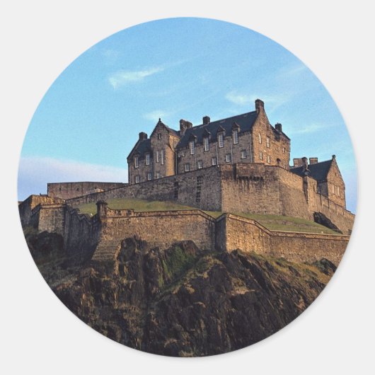 Edinburgh Castle, Schotland Ronde Sticker (Voorkant)