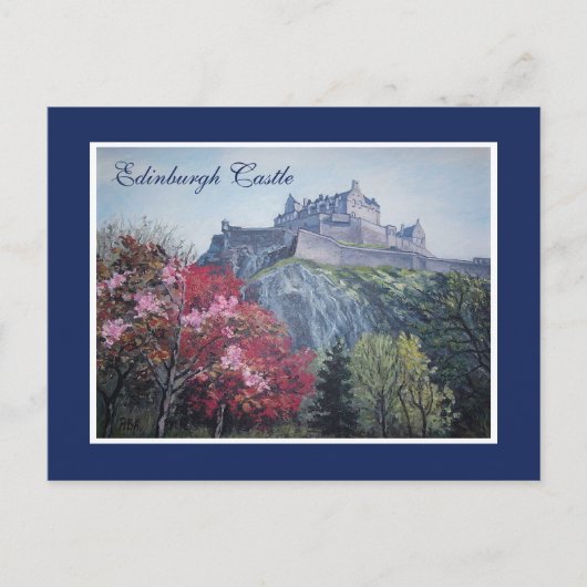 Edinburgh Castle Schotland schilderij van Pola.B.A Briefkaart (Voorkant)
