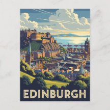 Edinburgh Castle Schotland Vintage Travel