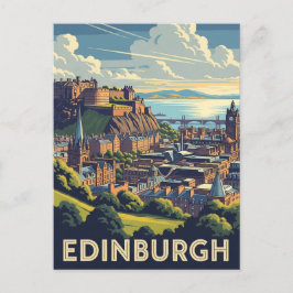 Edinburgh Castle Schotland Vintage Travel Briefkaart
