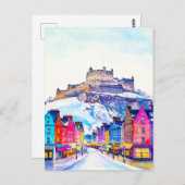 Edinburgh Castle Schotland Winterreizen Briefkaart (Voorkant / Achterkant)