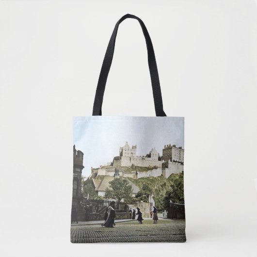 Edinburgh Castle Scotland 1910 Grassmarket Tote Bag (Voorkant)