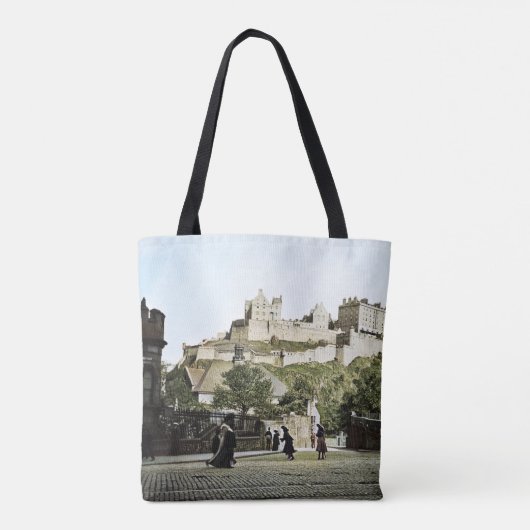 Edinburgh Castle Scotland 1910 Grassmarket Tote Bag (Achterkant)