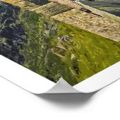 Edinburgh Castle Scotland Retro Style Poster (Hoek)