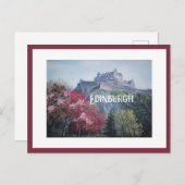 Edinburgh Castle Scotland schilderij van Pola.B.Al Briefkaart (Voorkant / Achterkant)