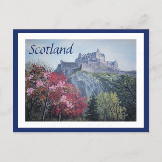 Edinburgh Castle Scotland schilderij van Pola.B.Al Feestdagenkaart