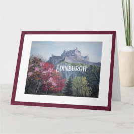 Edinburgh Castle Scotland schilderij van Pola.B.Al Kaart