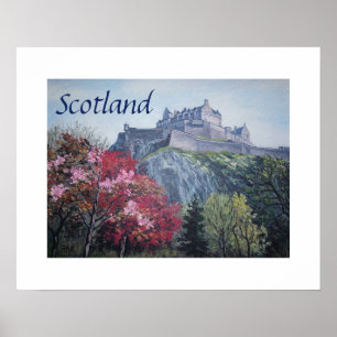Edinburgh Castle Scotland schilderij van Pola.B.Al Poster