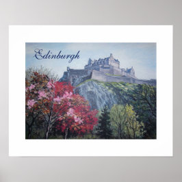 Edinburgh Castle Scotland schilderij van Pola.B.Al Poster