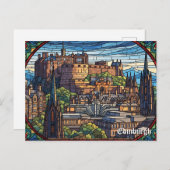 Edinburgh Castle Scotland Travel Briefkaart (Voorkant / Achterkant)