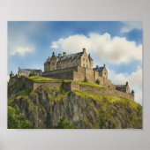 Edinburgh Castle Scotland Waterverf Art Print (Voorkant)