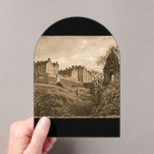 Edinburgh Castle Sepia Foto Acryl Uitnodigingen (Insitu (Draagbaar))
