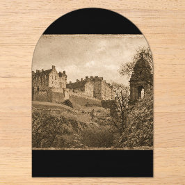 Edinburgh Castle Sepia Foto Acryl Uitnodigingen
