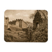 Edinburgh Castle Sepia Foto Magneet (Horizontaal)