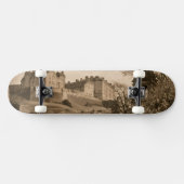 Edinburgh Castle Sepia Foto Persoonlijk Skateboard (Horizontaal)