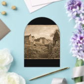Edinburgh Castle Sepia Photograph Acryl Uitnodigingen (Insitu (Huwelijk))