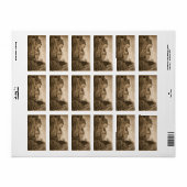 Edinburgh Castle Sepia Photograph Etiket (Full Sheet)