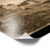 Edinburgh Castle Sepia Photograph Foto Afdruk (Hoek)