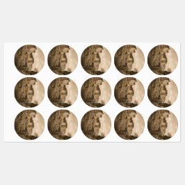 Edinburgh Castle Sepia Photograph Labels