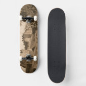 Edinburgh Castle Sepia Photograph Persoonlijk Skateboard (Voorkant)