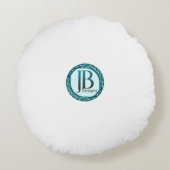 Edinburgh Castle Sepia Photograph Rond Kussen (Achterkant)