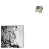 Edinburgh Castle Sepia Photograph Rubberstempel (Gestempeld)