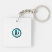 Edinburgh Castle Sepia Photograph Sleutelhanger (Achterkant)