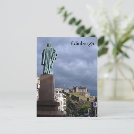 edinburgh castle statue briefkaart (Staand voorkant)