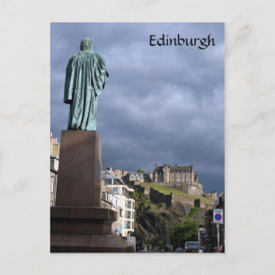 edinburgh castle statue briefkaart